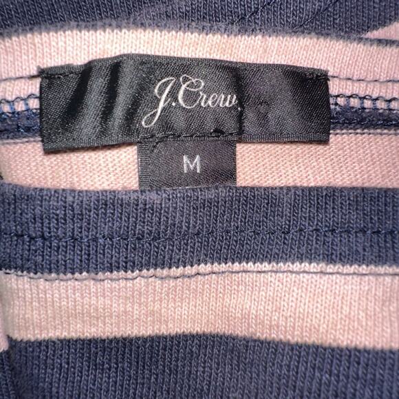 J. Crew Pink and Blue Striped 3/4 Sleeve Top Size Medium - Picture 3 of 4